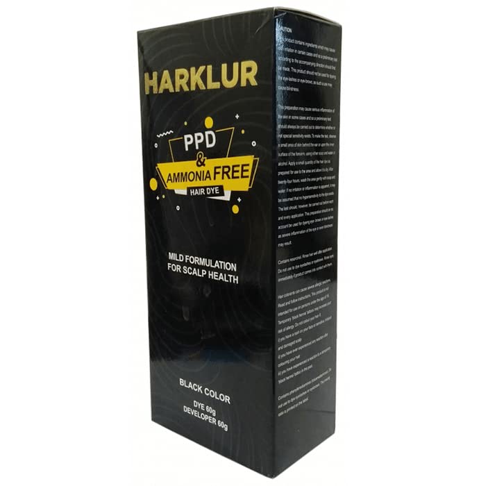 Harklur Hair Color Cream With No PPD And Ammonia | Black Hair Dye - Black Color