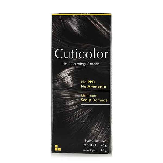 Cuticolor Black Hair Coloring Cream 60gm