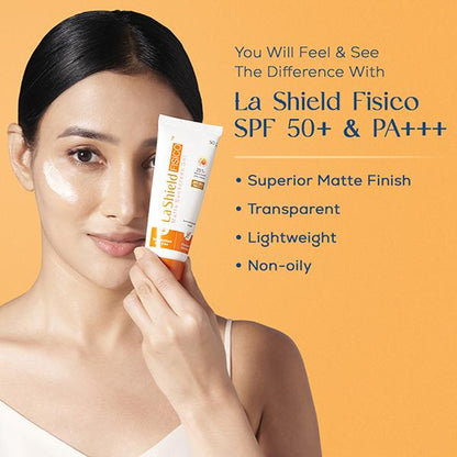 La Shield FISICO SPF 50+ & PA+++ Matte Sunscreen Gel 50 gm