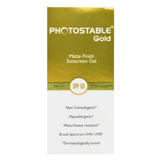 Photostable Gold SPF 55 PA +++ Matte Finish Sunscreen Gel 50gm