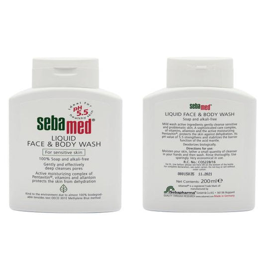 SEBAMED FACE & BODY WASH Liquid 200ml