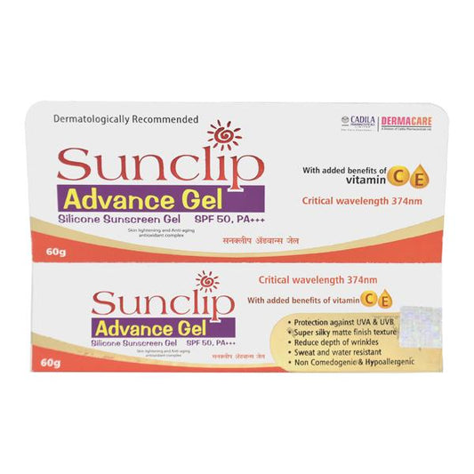 Sunclip advance spf 50 pa+++ gel 60gm