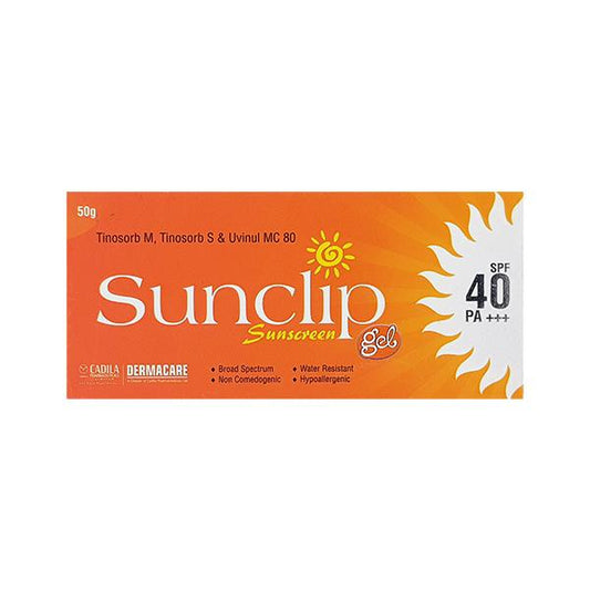 Sunclip sunscreen spf 40 gel 50gm