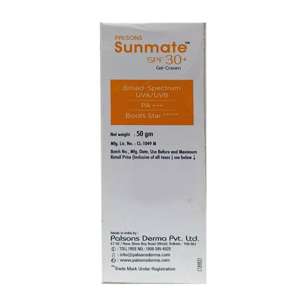 Sunmate SPF 30+ Gel Cream 50gm