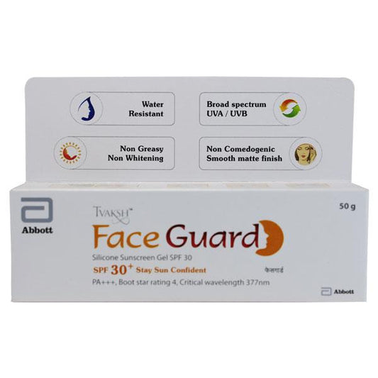 Tvaksh Face Guard Silicone sunscreen SPF 30+ GEL 50 gm