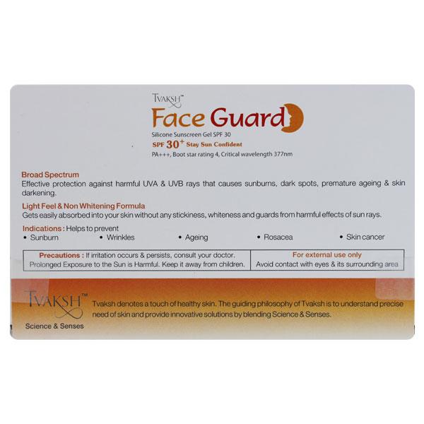 Tvaksh Face Guard Silicone sunscreen SPF 30+ GEL 50 gm