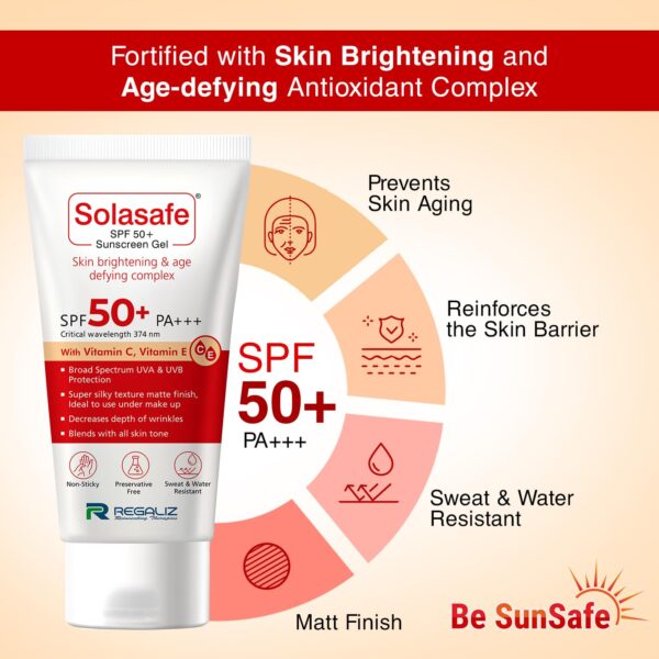 Solasafe Spf 50+ Sunscreen Gel 50gm