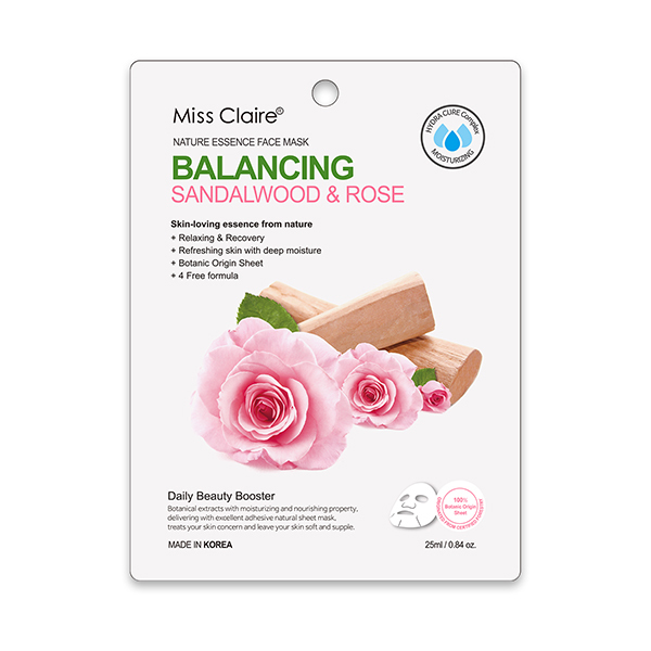 Miss Claire Nature Essence Face Mask – Sandalwood & Rose 25 Ml